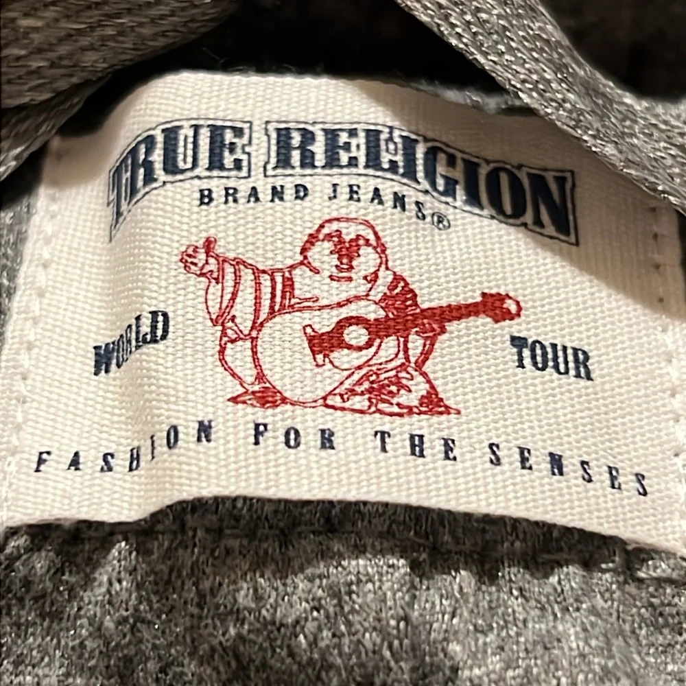 True Religion Men's Classic Logo‎ Jogger Horseshoe Sweatpants Gray Sz L (36-38)